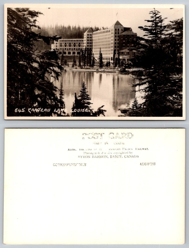 RPPC Chateau Lake Louise Banff Canada Byron Harmon Canadian Pacific Railway