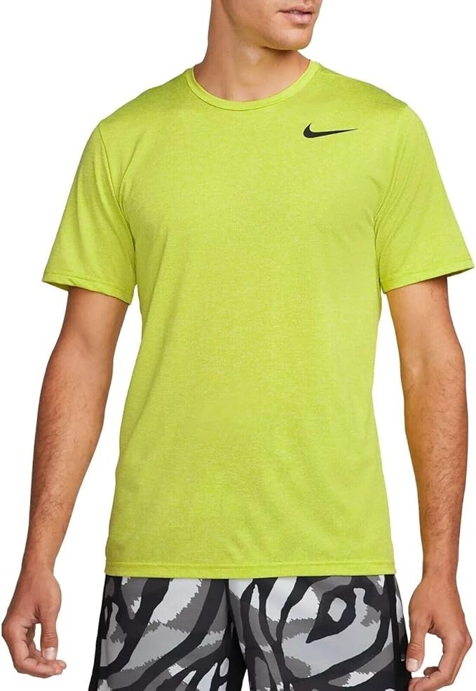 NEW! Nike Men's Dri-Fit Static Utility Training T Shirt Voltage Green Small NWT!