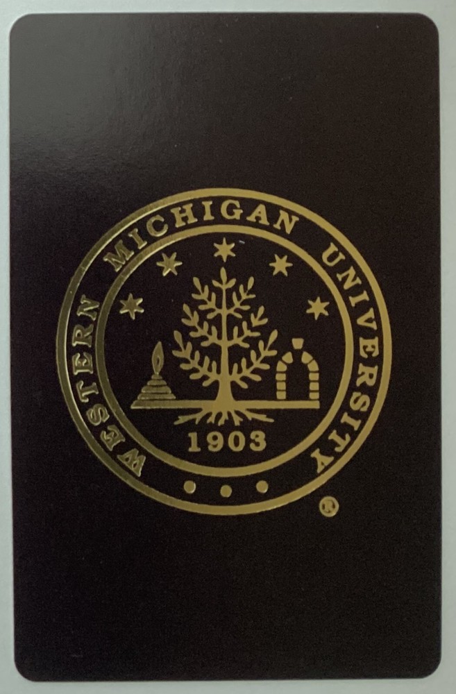 Western Michigan University Vintage Single Swap Playing Card 7 Clubs