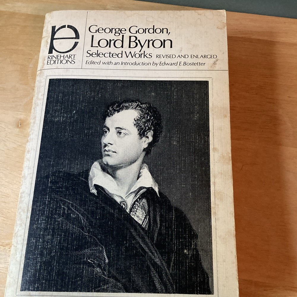 Lord Byron Selected Works Revised & Enlarged Paperback 1972 Rinehart Ed