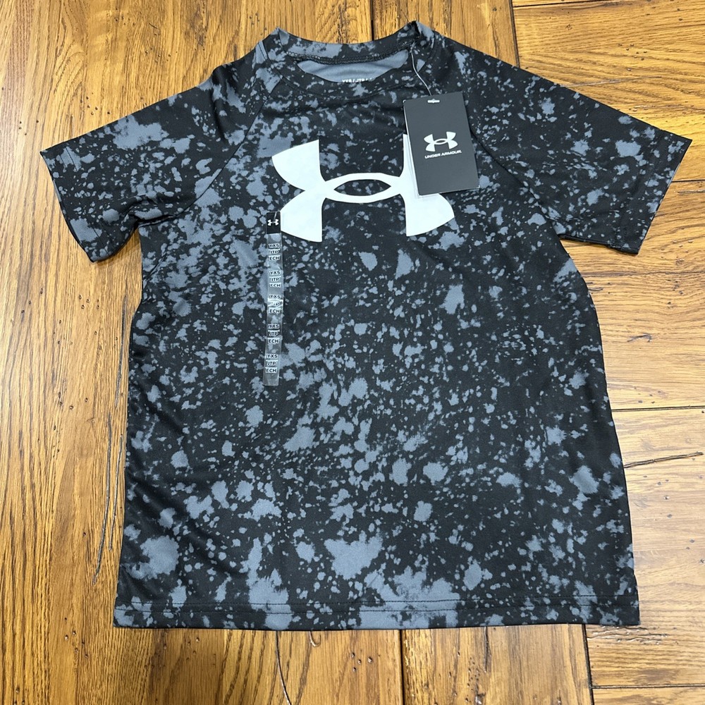 Under Armour Youth Boy's X-Small UA Tech Big Logo Shirt Black msrp $25
