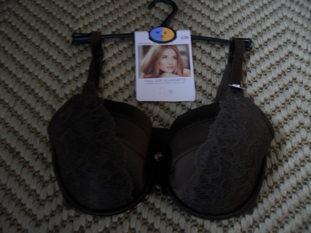 M&S ROSIE GLAM BROWN FULL CUP SILHOUETTE UNDERWIRED BRA SIZE 30E BNWT L@@K!!