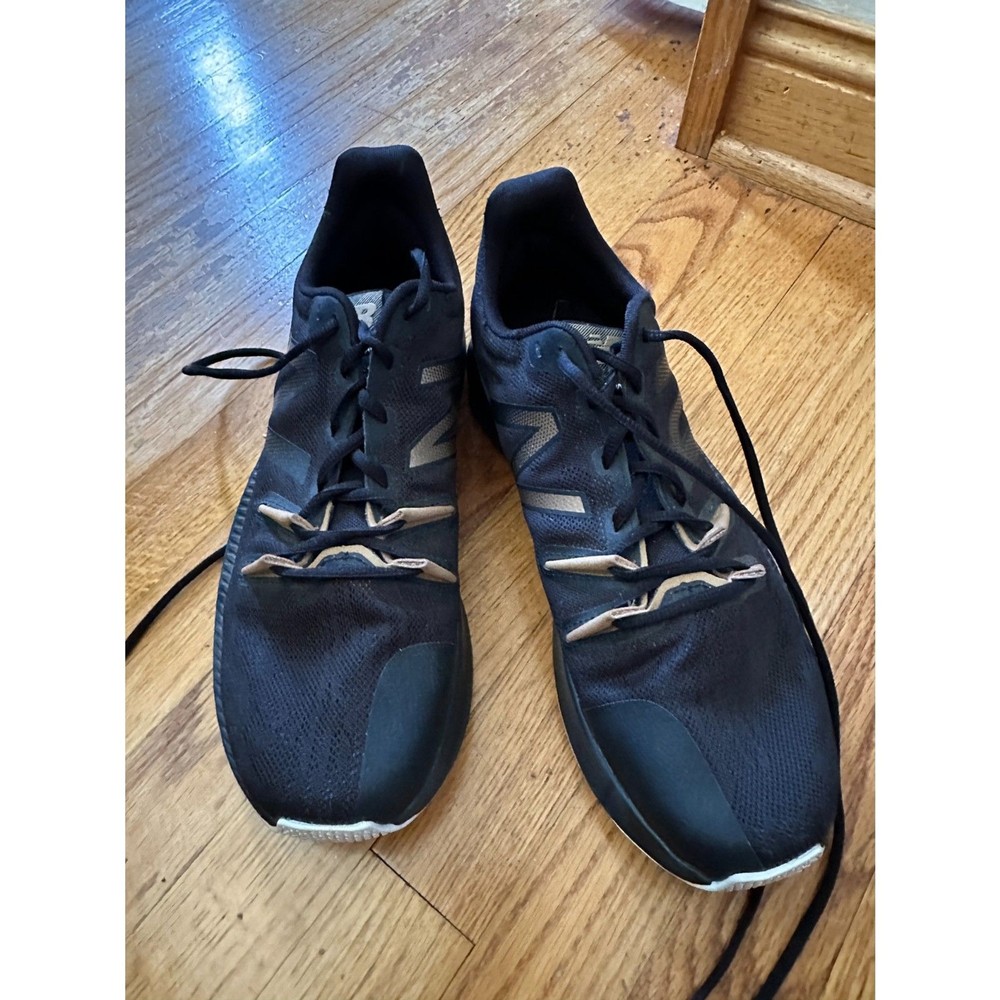 Mens New Balance MXTRNRCK Black and Gold Trainer Running Shoes Size 13 GUC