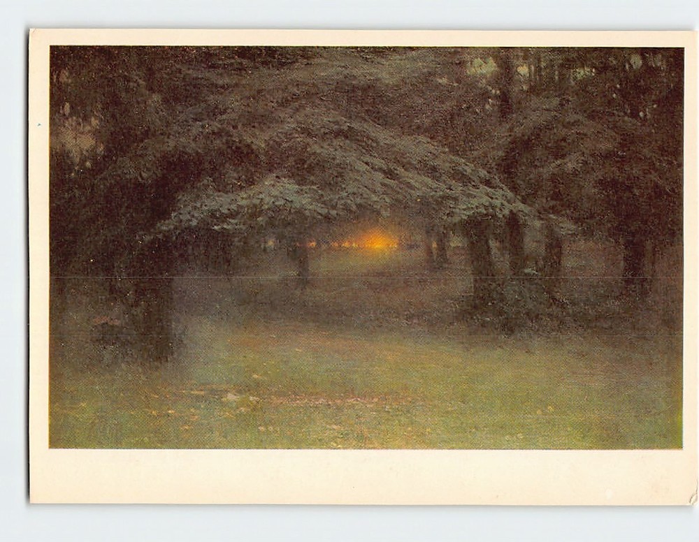 Postcard Sunset In The Forest 1904 By I Trush