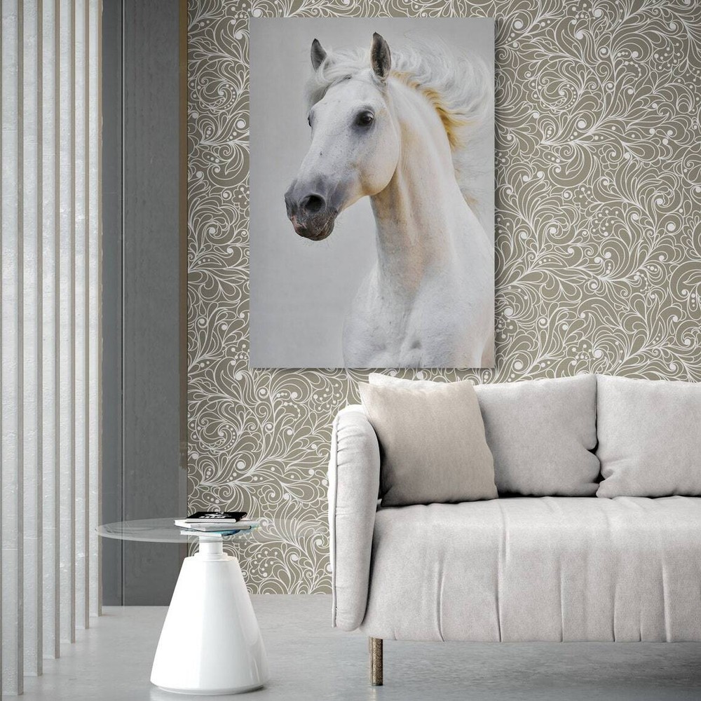 White Horse Wall Art Canvas Unframed Print Art