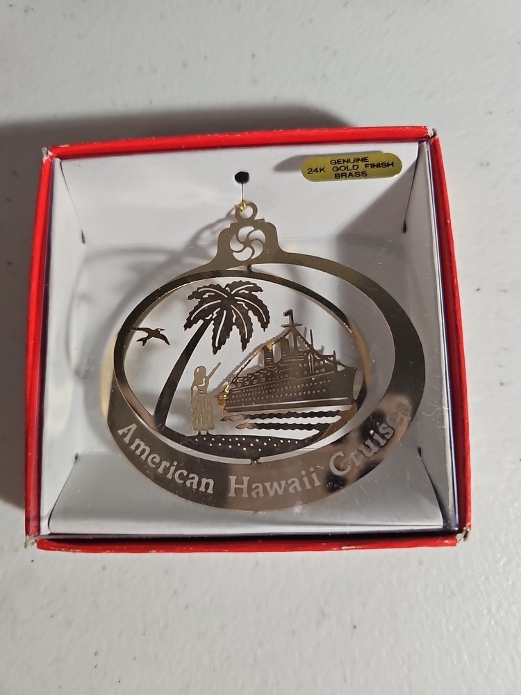 COLLECTIBLE TRAVEL ORNAMENT Nations Treasure CRUISE SHIP American HAWAII Cruises