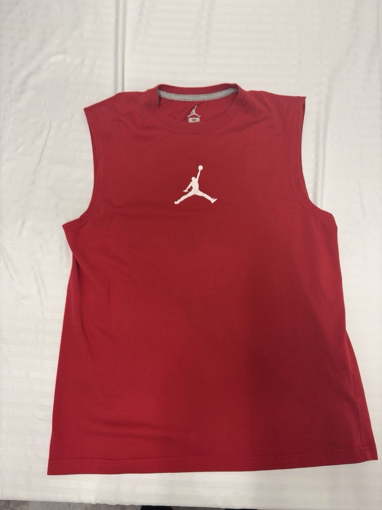 Air Jordan Nike Dri-Fit Tank Top Tee Red Size Medium Men’s Shirt Sleeveless