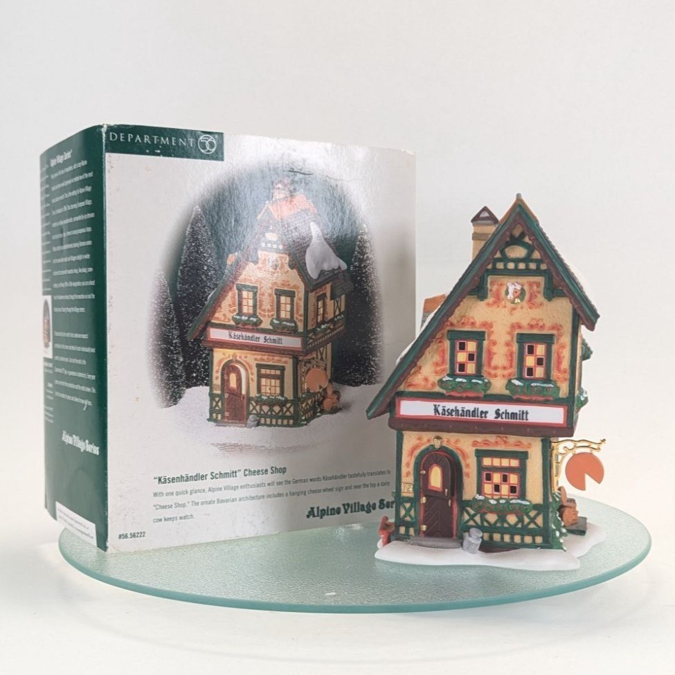 Dept 56 Alpine Village Kasenhandler Schmitt Cheese Shop #56222 Old Stock NIB