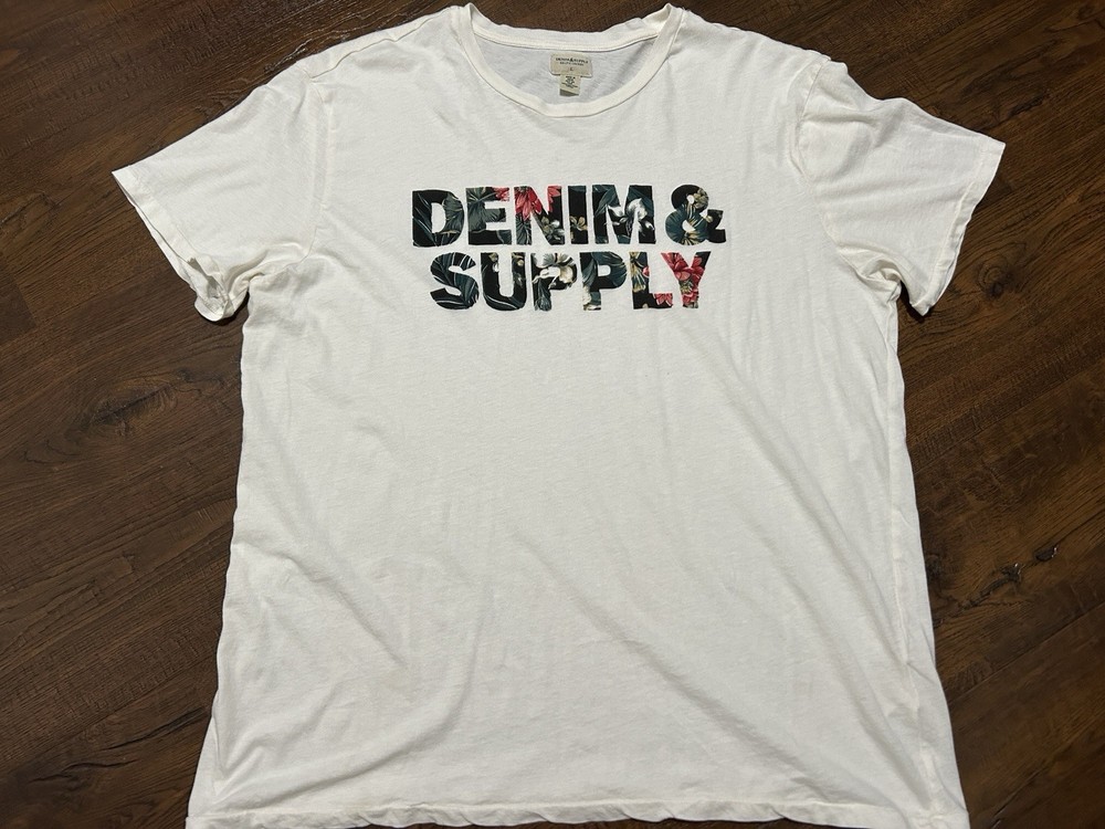 Ralph Lauren Denim & Supply Tropical Floral Graphic Tee, Size L