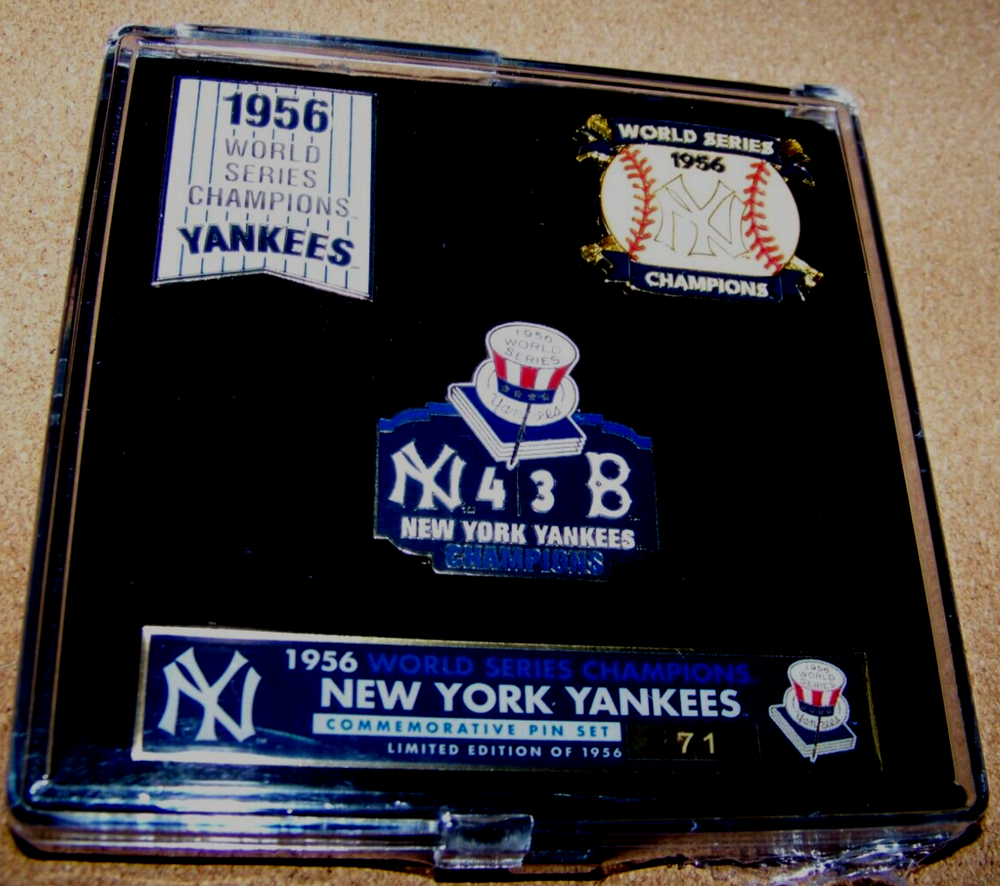 1956 NY Yankees World Series Champions 3 pin set New York Commemorative c45482