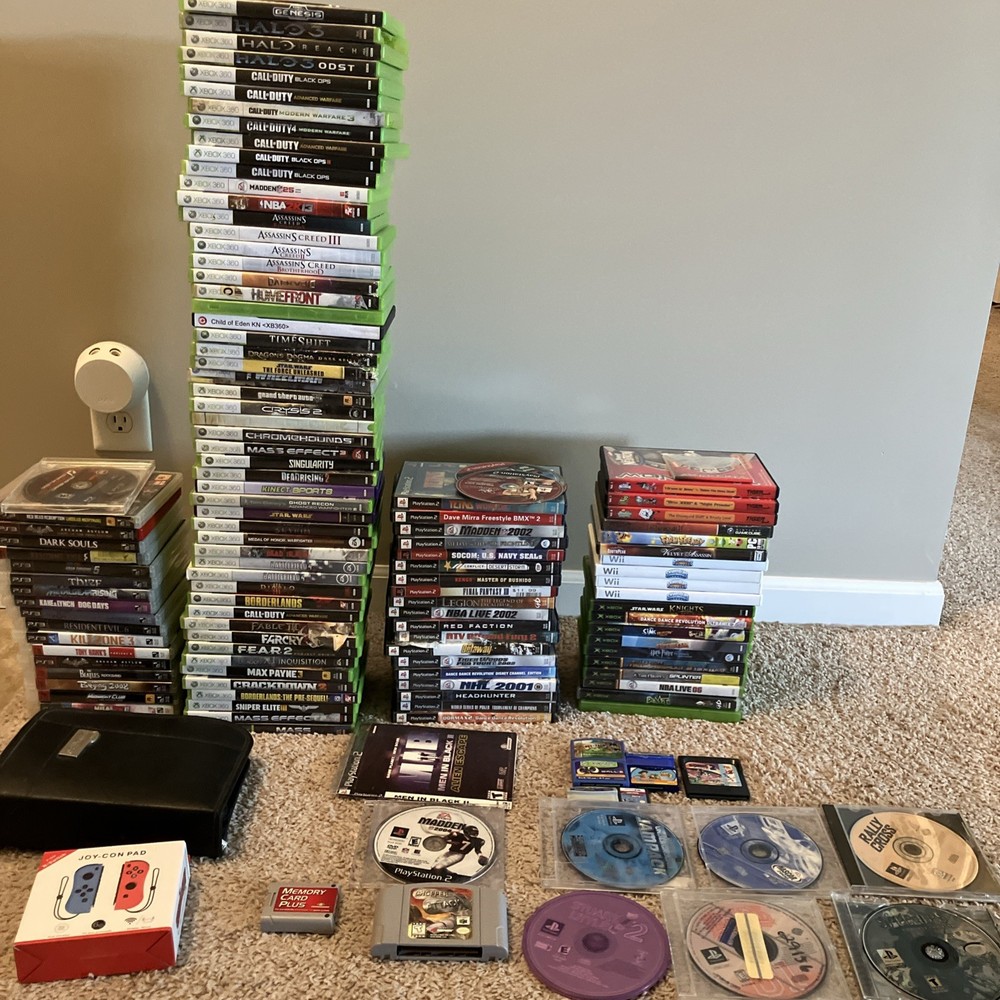 130+ HUGE Video Game Lot Nintendo Wii DS Gamecube Xbox 360 PS1 PS2 PS3 Xbox