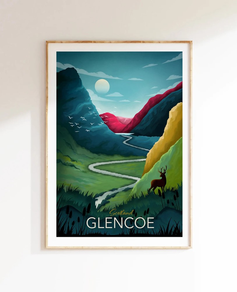Glencoe Scotland National Park Poster Premium Quality Choose your Size