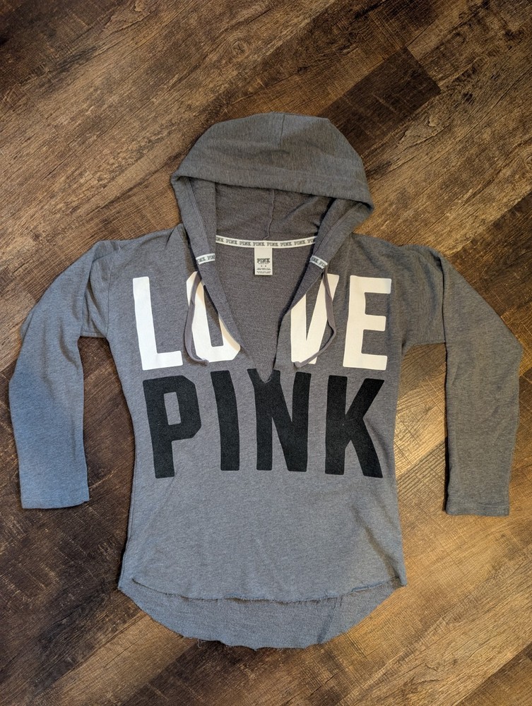 Victoria's Secret PINK Women's Size Medium Oversized Grey Hoodie