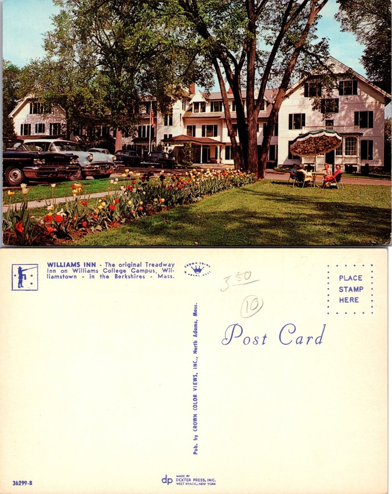 Williams Inn Williamstown Massachusetts MA Postcard
