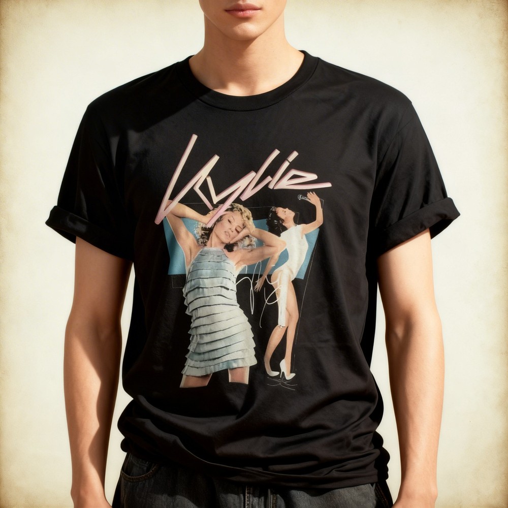 Vintage Kylie Minogue T-Shirt Black ALl size shirt Gift fans