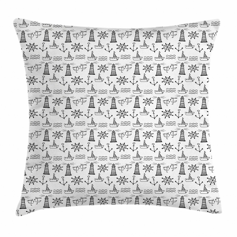 Lighthouse Throw Pillow Cases Cushion Covers Home Decor 8 Sizes by Ambesonne