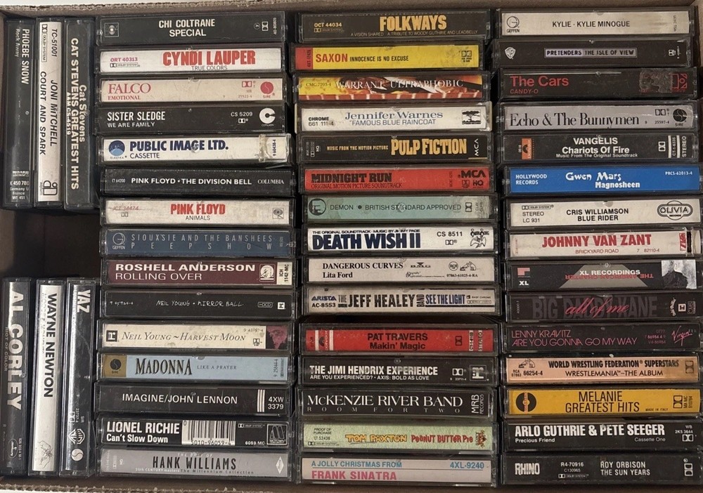 Vintage Cassette Lot - OVER 150 Mixed Genre Tapes R&B Soul Metal Rock Pop Folk