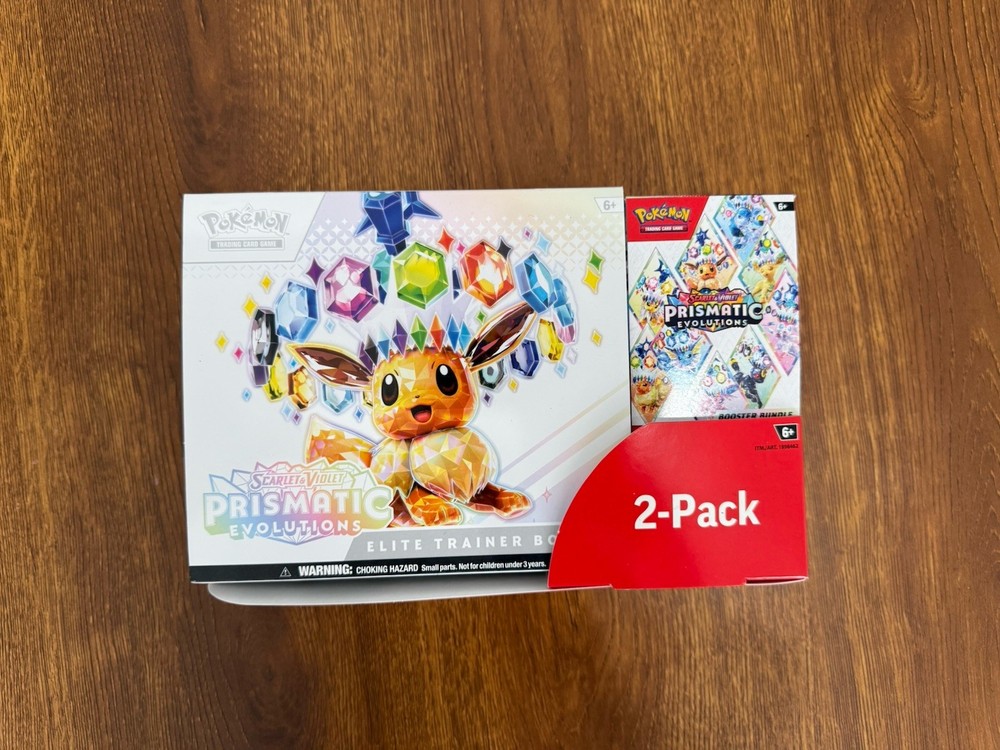 Pokémon Prismatic Evolutions ETB & Booster Bundle - Costco Bundle (OPENED)