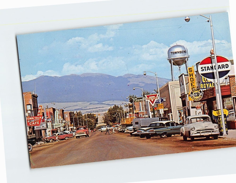 Postcard Town Scene Townsend Montana USA
