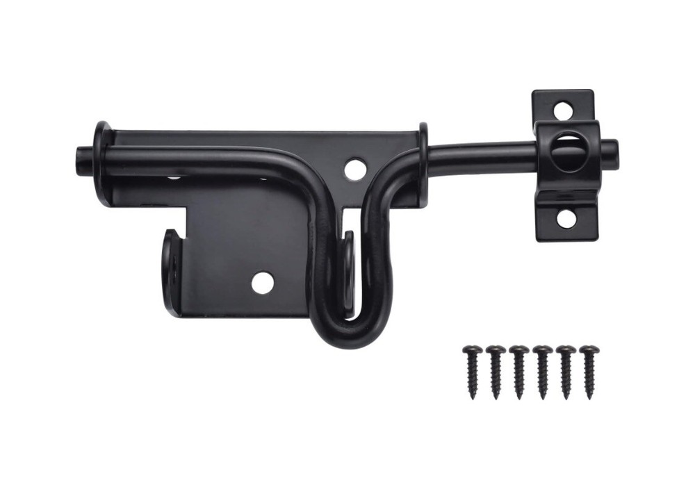 Heavy Duty Slide Bolt Gate Latch with Padlock Hole for Secure Locking