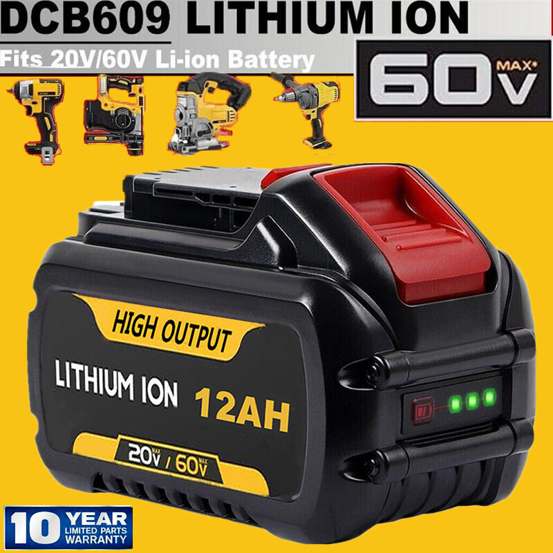 Dewalt DCB609 60V Flexvolt 12Ah Lithium Ion Tool Battery Replacement