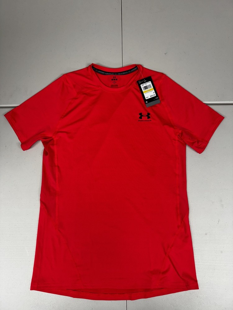 Under Armour Heat Gear Loose T-Shirt Short Sleeve Light Red Men's Pick Size