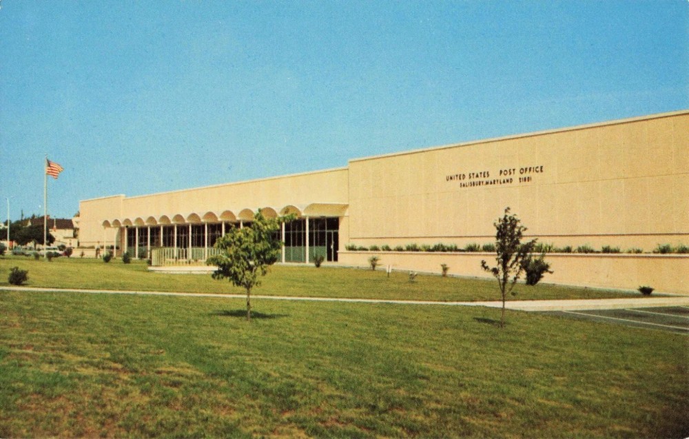 The United States Post Office - Salisbury Maryland MD - Postcard