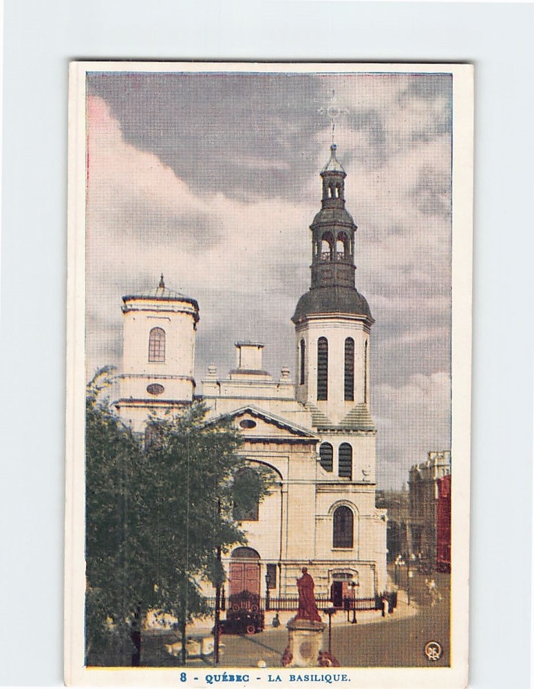 Postcard Notre Dame Basilica Quebec City Canada North America Vintage