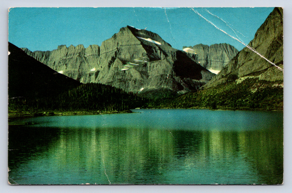 Vintage Postcard Mt Gould Swiftcurrent Lake Glacier National Park