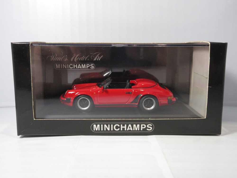 1:43 MINICHAMPS Porsche 911 Speedster 1988 Red Die Cast Model Car