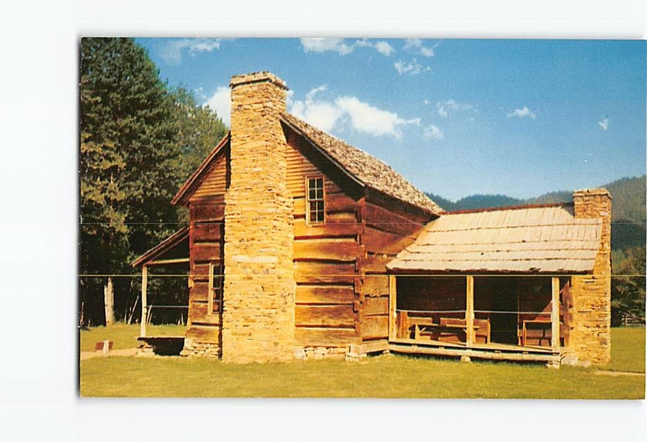 Postcard Pioneer Cabin Great Smoky Mountains National Park USA
