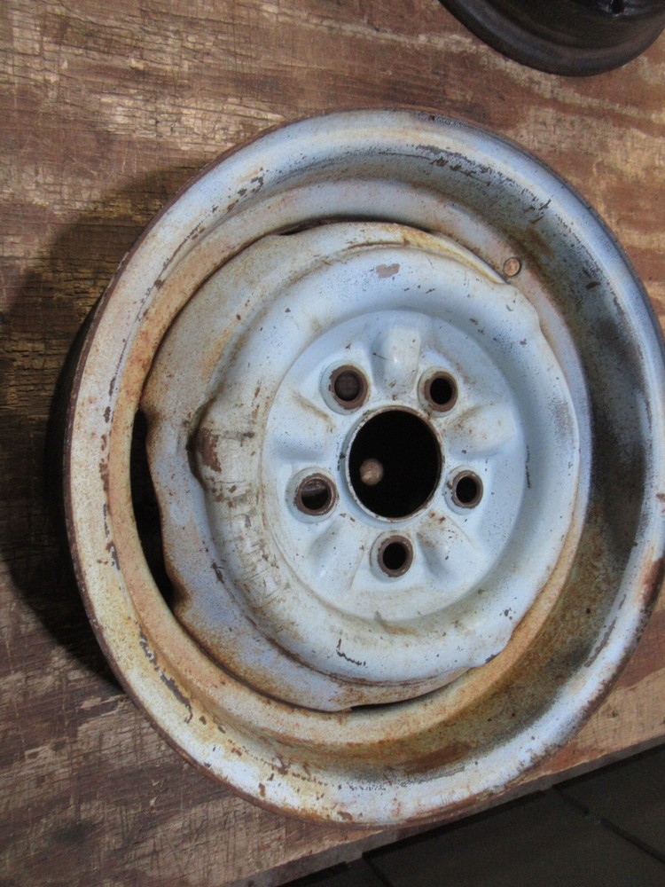 1956 Ford Fairlane Mainline car original steel factory wheel 14x5