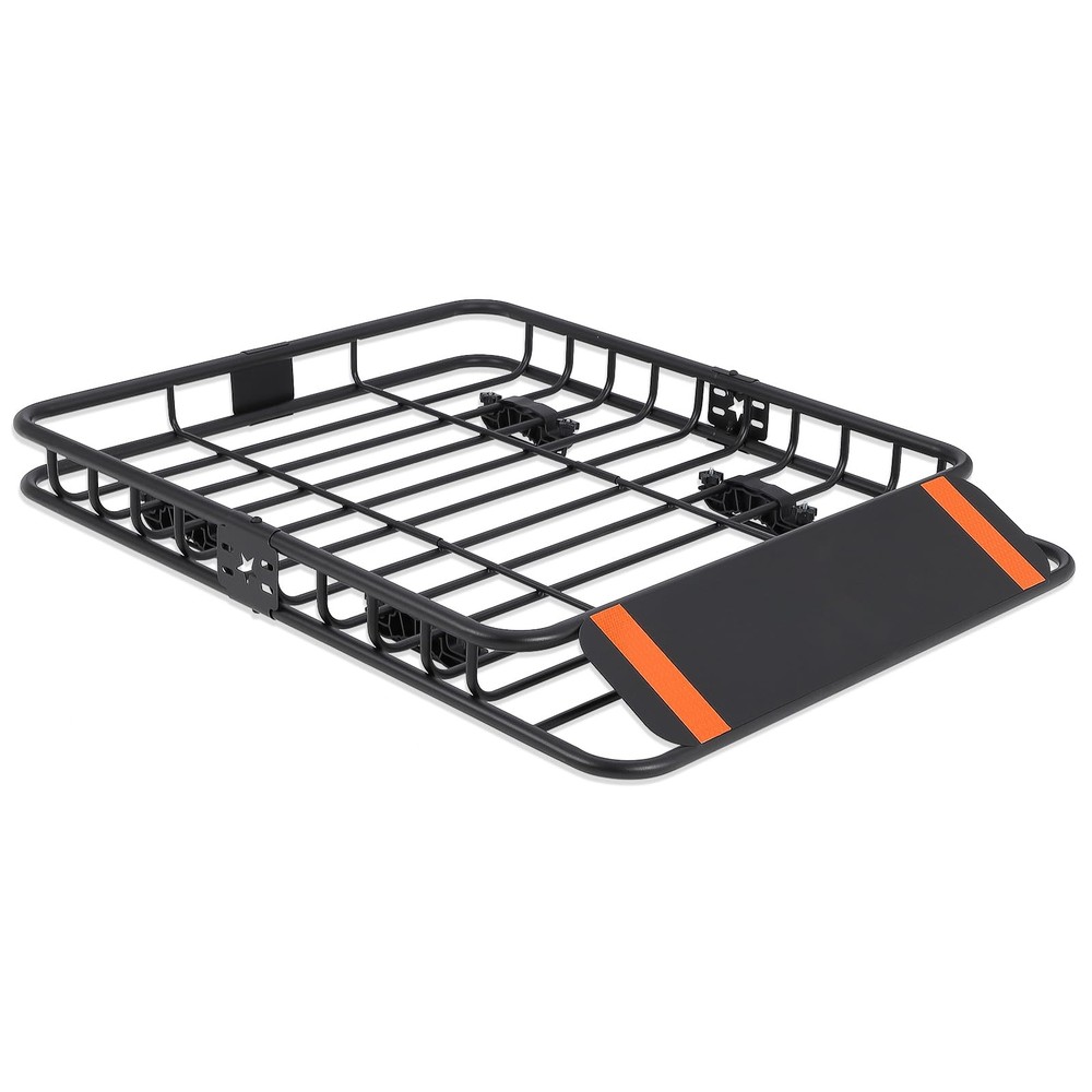 Zstar 51''x36''x5'' Roof Rack Basket, Cargo Carrier with Extension Black Car ...