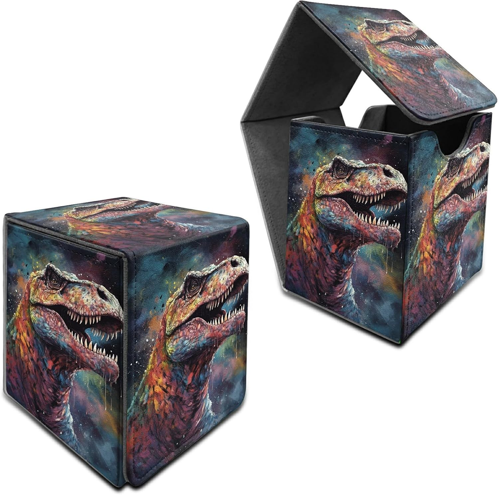 For MTG Commander Deck Box, Card Storage Box Fits 100+ Sleeved Cards, PU Leather