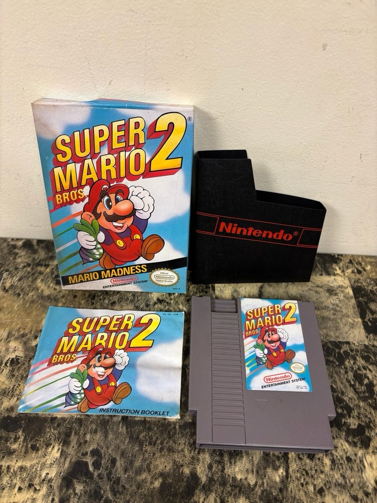 Super Mario Bros 2 NES Nintendo Complete w/ Manual CIB Tested Authentic READ