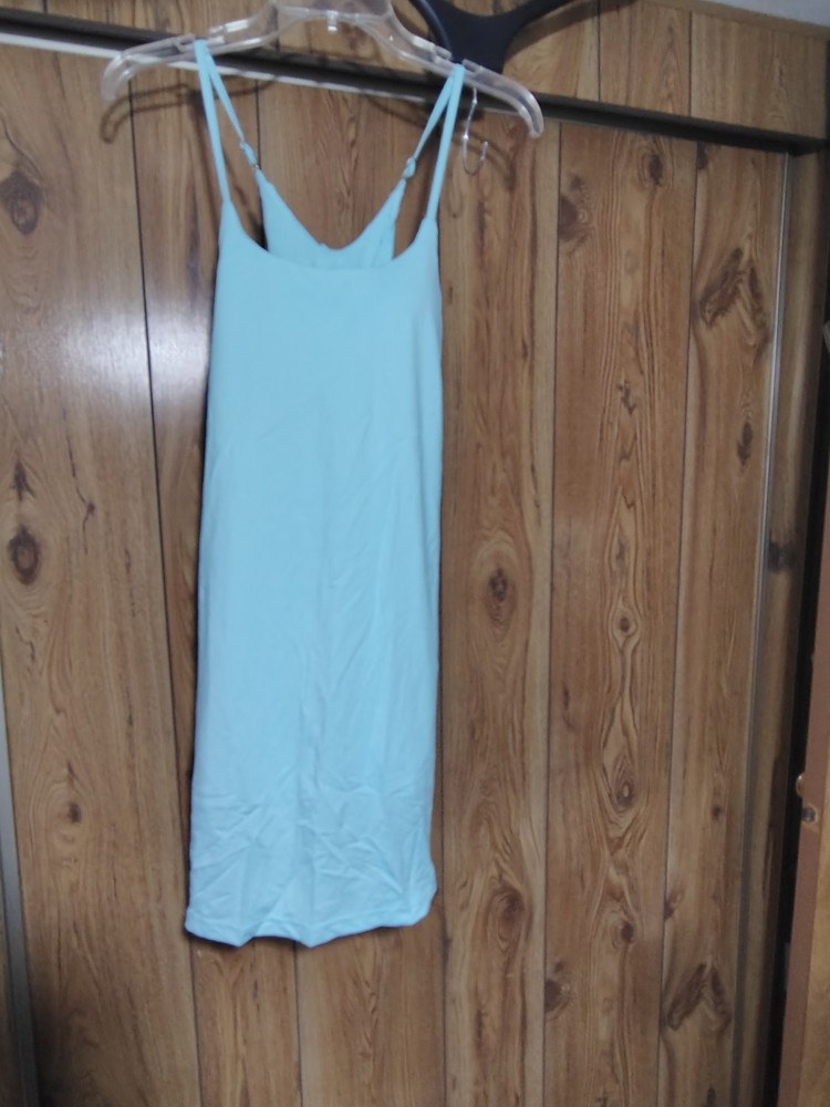 Blue Size 3XL Strappy Knee Length Dress With Built In Shorts