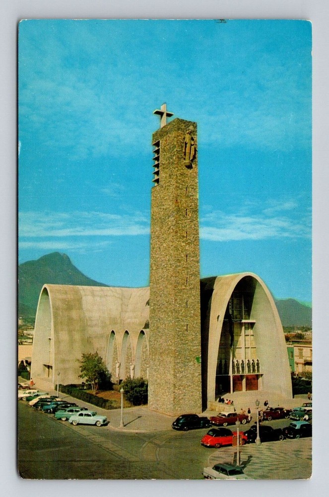 Monterrey-Mexico, Catholic Church, Vintage Postcard