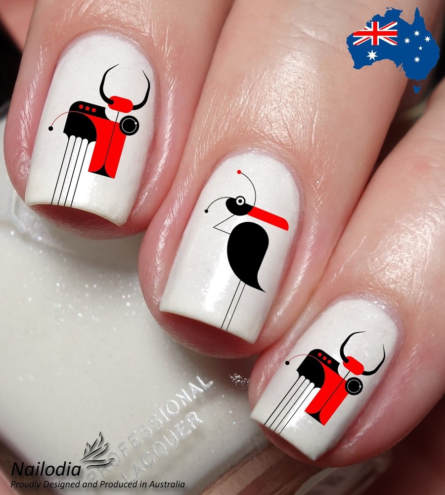 Abstract Geometric Animal Nail Art Water Transfer Decal Stickers-image