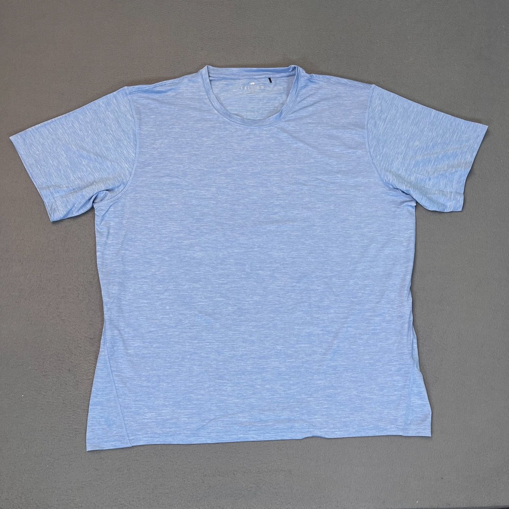 Greyson Shirt Tee T-Shirt Guide Sport Mens 2XL Logo Wolf Blue Nylon Spandex Golf
