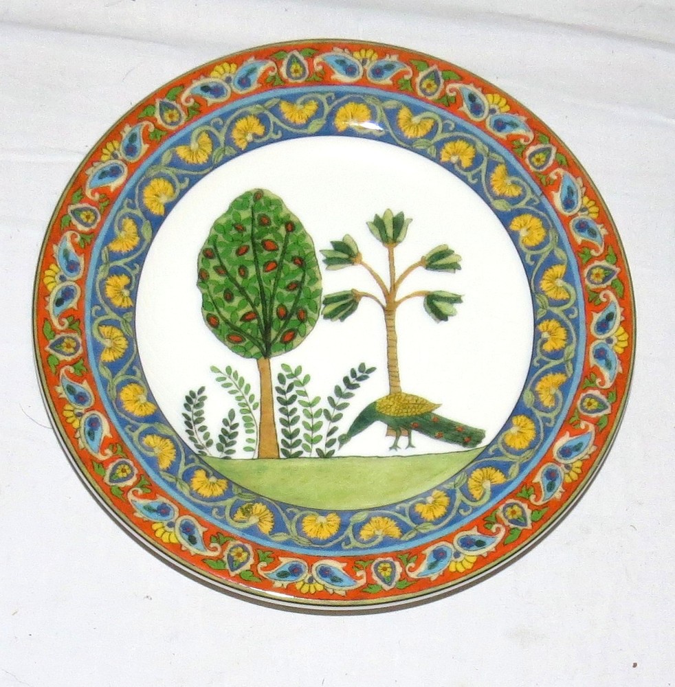 World Market Voyage  - Peacock & Trees - 8.3/4 inch Salad Plate
