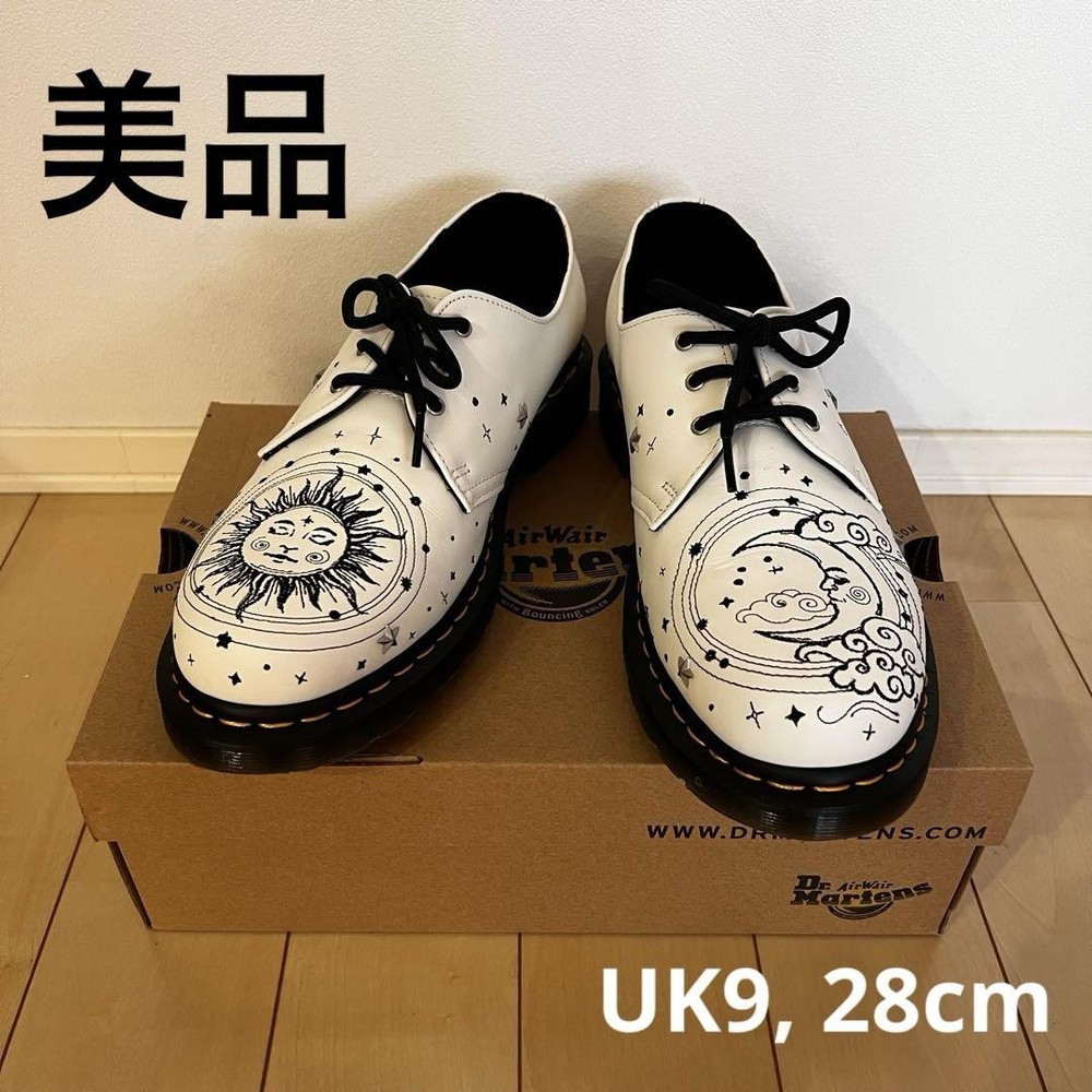 Dr. Martens 1461 Cosmic UK9 28cm Sun Moon Embroidered Preowned Shoes