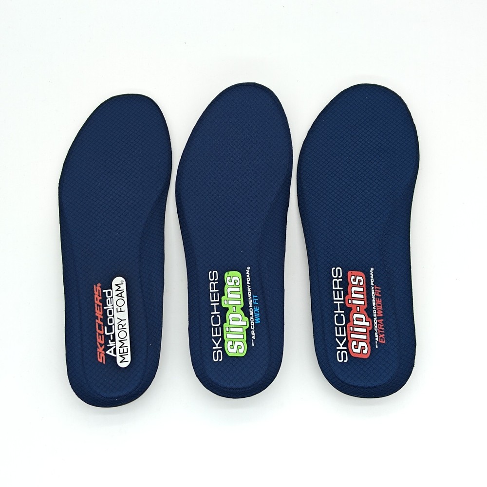 Skechers Extra Wide Navy Mens Memory Foam Air Cooled Insoles Available in Multiple Sizes