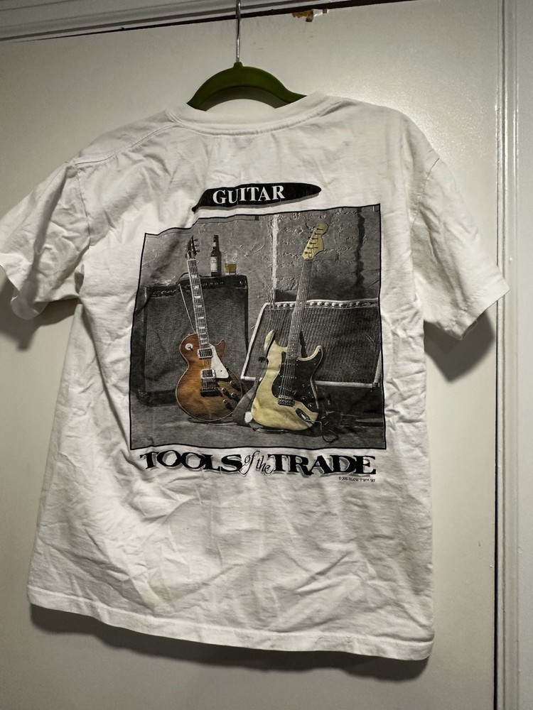 VTG 1997 Tools of the Trade Graphic Guitar Tee White Heavyweight Medium