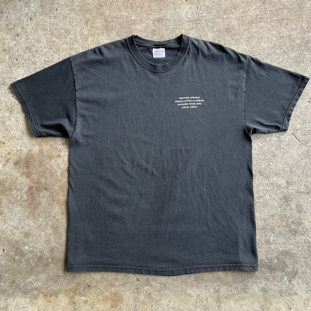 Vtg Britney Spears Dream Within A Dream Tour Local Crew Shirt Men’s Xl 2002