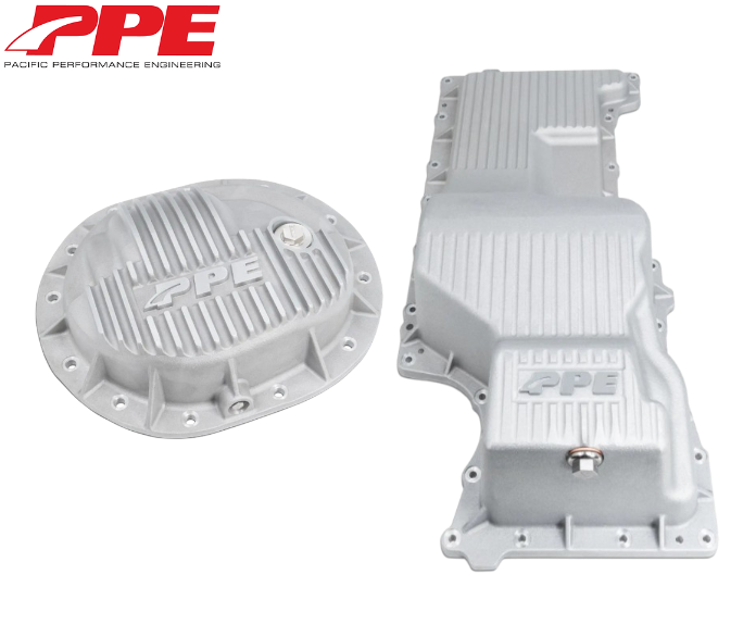 PPE Raw Deep Oil Pan & Rear Differential Cover For 20-24 GMC/Chevy 3.0L Duramax
