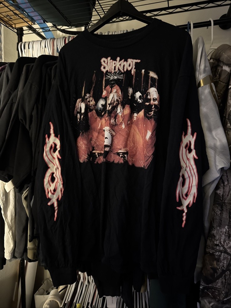 Slipknot Long Sleeve T Shirt 2XL Black Spit It Out Hot Topic Double Side