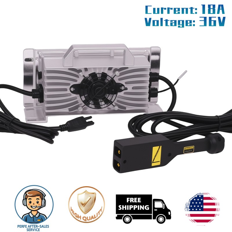 Fits D-Style Plug E-Z-GO TXT Golf Cart 36V 18A Battery Charger Waterproof IP67