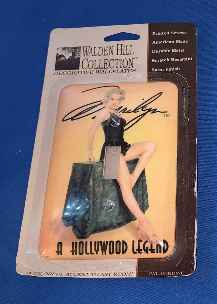 Marilyn Monroe Light Swiitch Wall Plate With Mounting Screws, Hollywood Legend