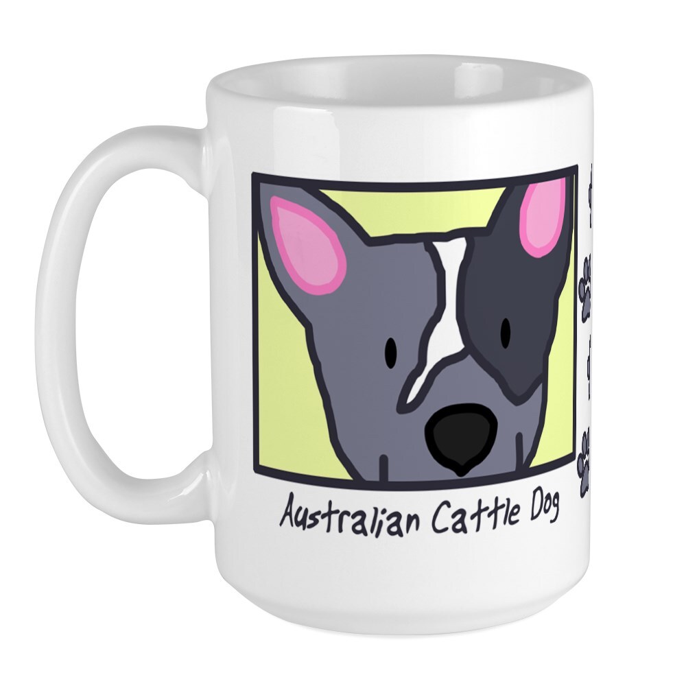 CafePress Anime Blue Heeler Coffee Mug, Large 15 oz. White Coffee Cup (61774889)