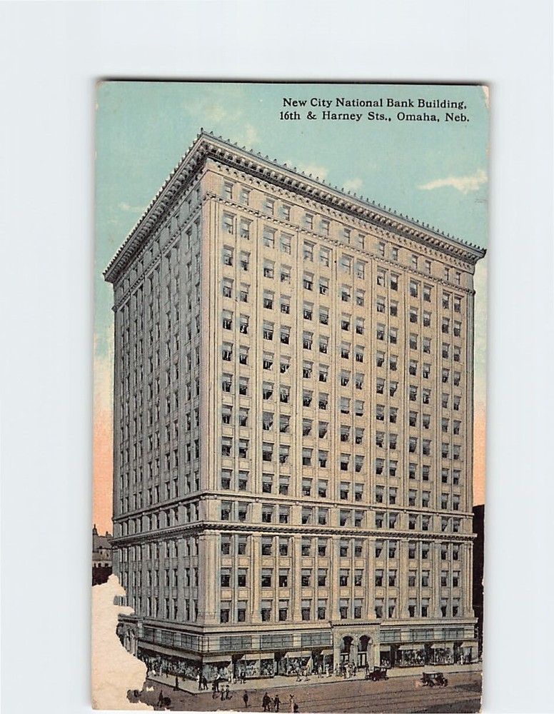 Postcard New City National Bank Building, Omaha, Nebraska